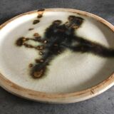 Plate vintage pottery la colombe in stoneware artistic effect vallauris 17,8 cm