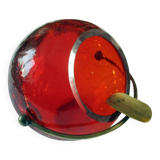 Vintage Ashtray • Frosted Crystal • Copper • Marita Voigt • Harzkristall • Space Age • 1970