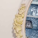 Miroir coiffeuse ancien avec moulures florales