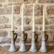 Set of 4 stoneware candle holders Pierre Lion - Puisaye