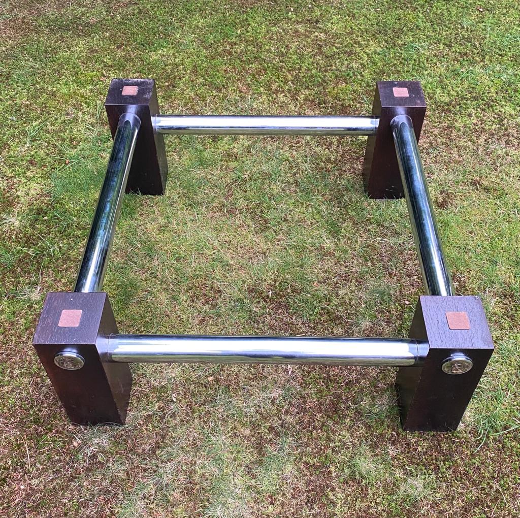 Wengé and Smoked Glass Coffee Table By Martin Visser For Spectrum Ca. 1970s