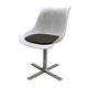 Roche Bobois tulip chair in moulded plastic with a chrome star base.