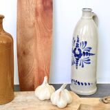 Bottle sandstone blue flower