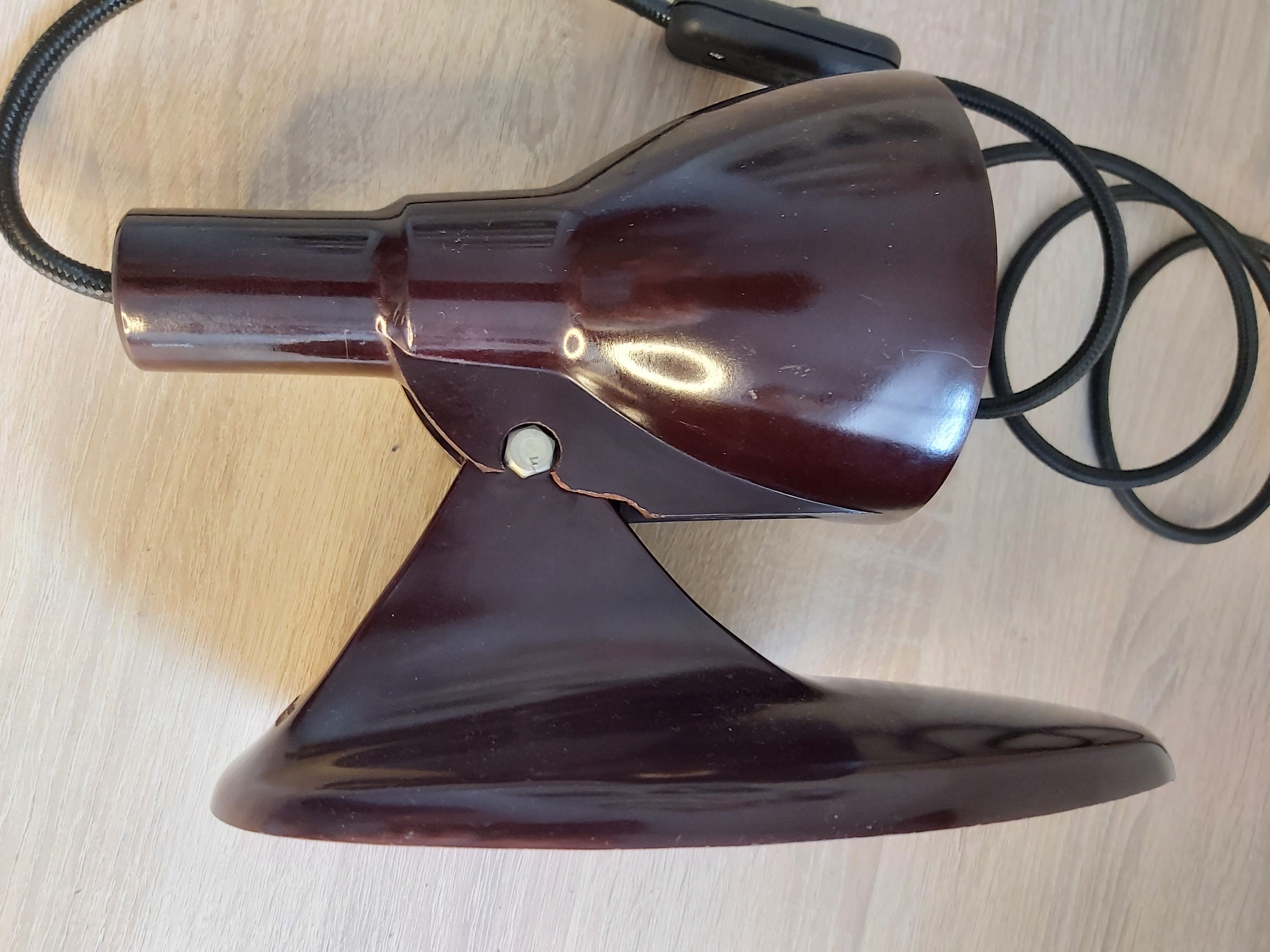 Pair of bakelite lamps 1950s