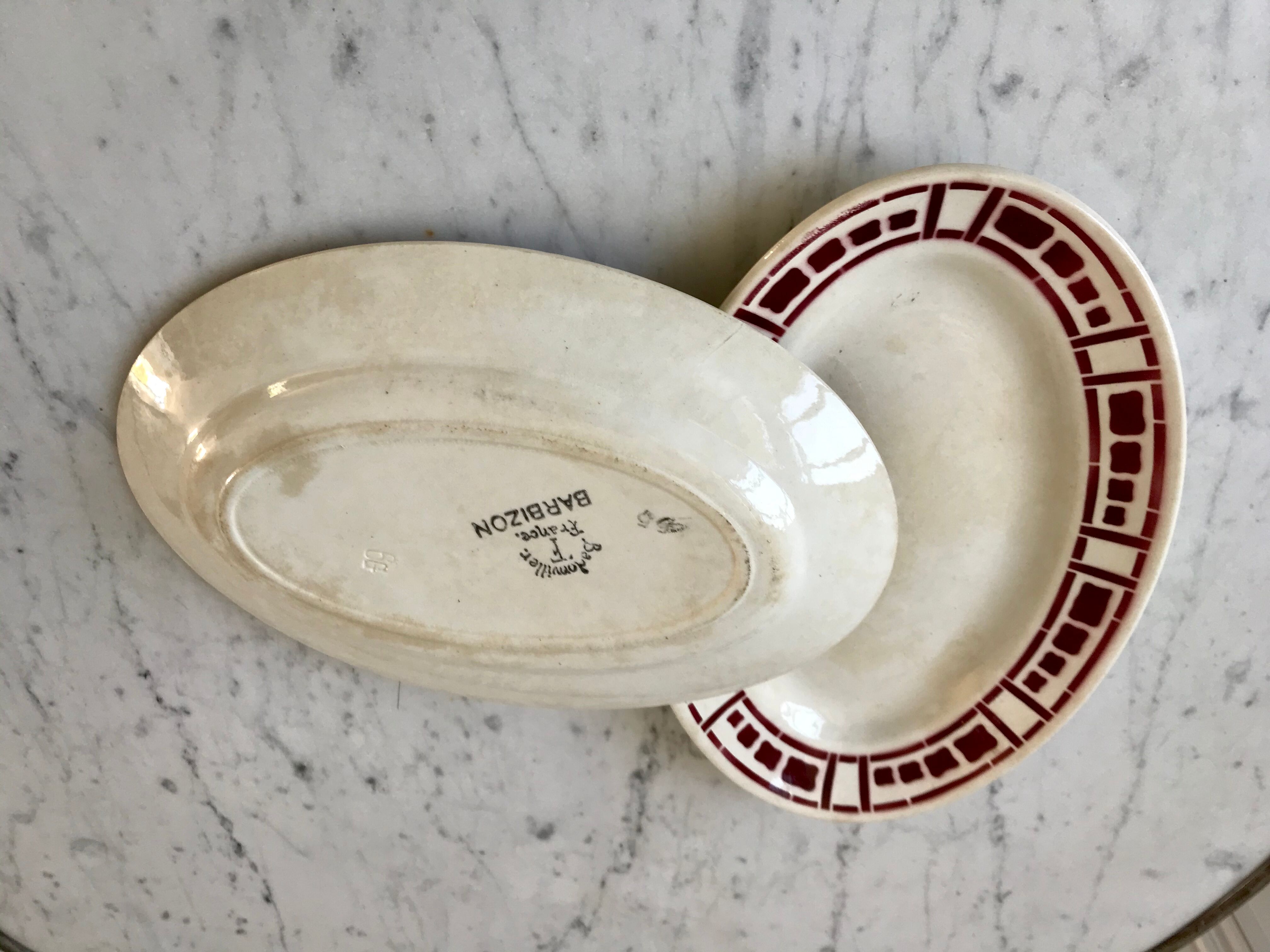 Duo of raviers Badonviller model "Barbizon" 30s