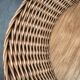 Jan Kalous Rattan and Beech Side Table, Czechoslovakia, 1970s