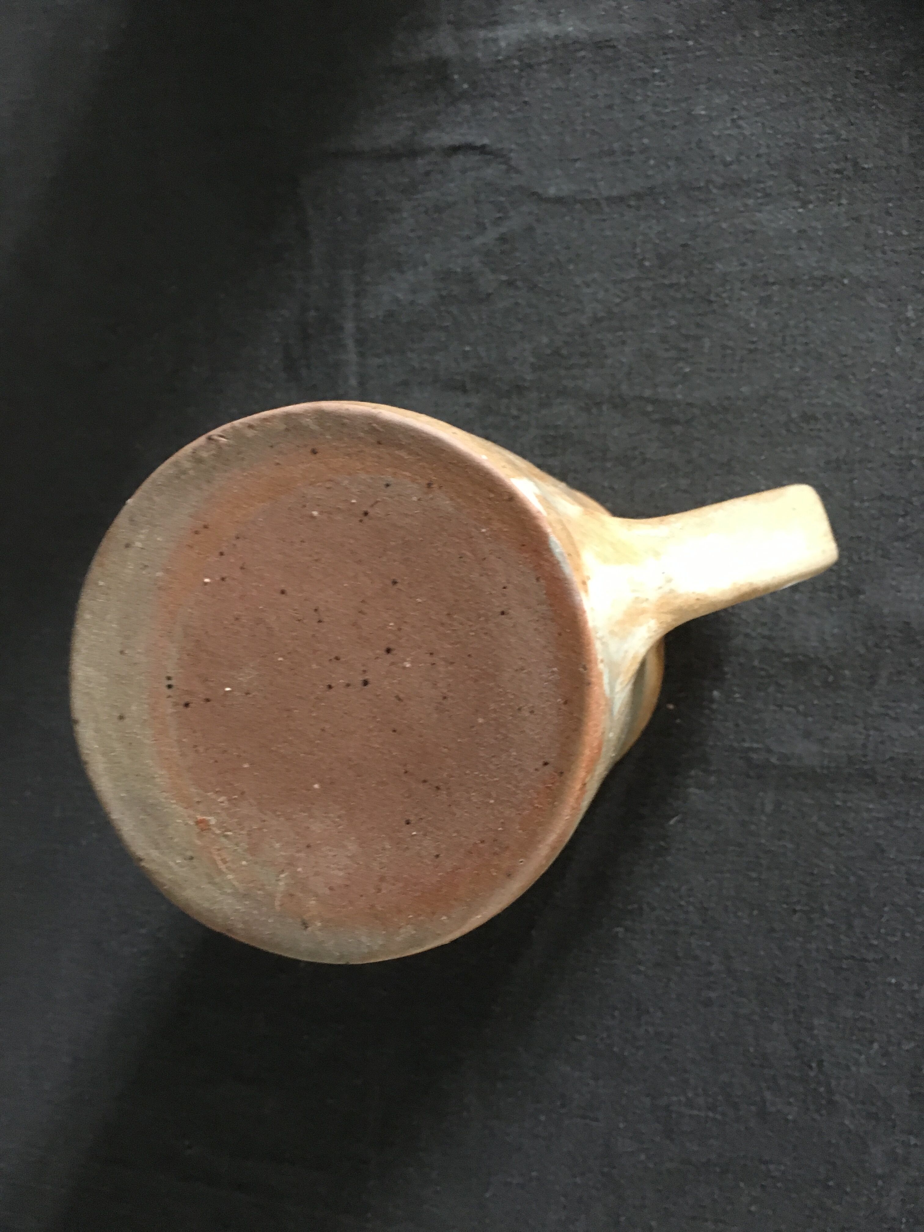 Set of 2 enamelled stoneware jugs