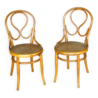 Two chairs No. 20 "omega" by Lebrun - France - 1890 - not Thonet