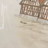 Sarreguemines serving dish - Alsatian decoration