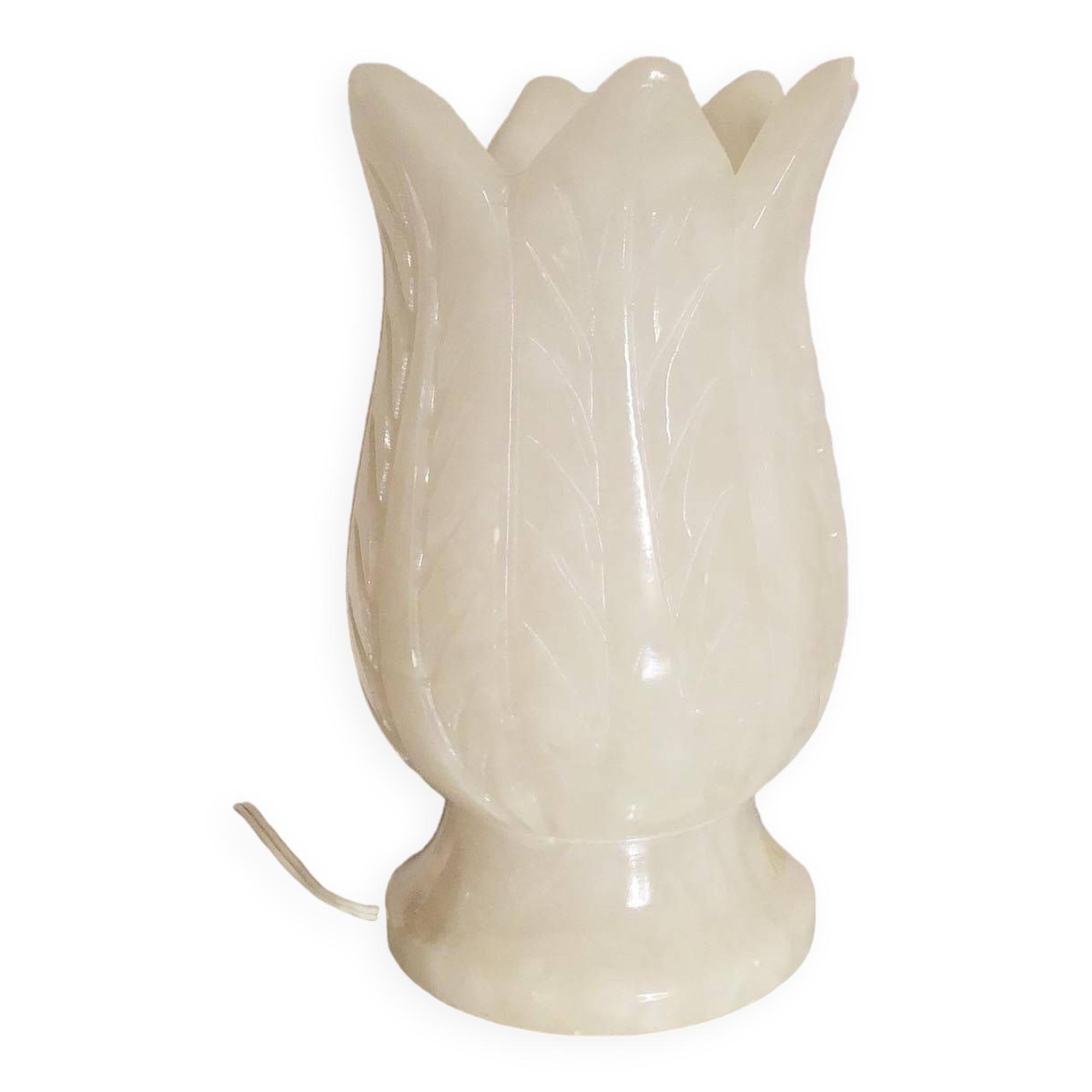 Vintage alabaster tulip lamp