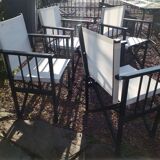 4 canvas armchairs