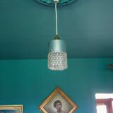 Vintage pendant light, glass and metal pendant light, ceiling lamp, interior decoration