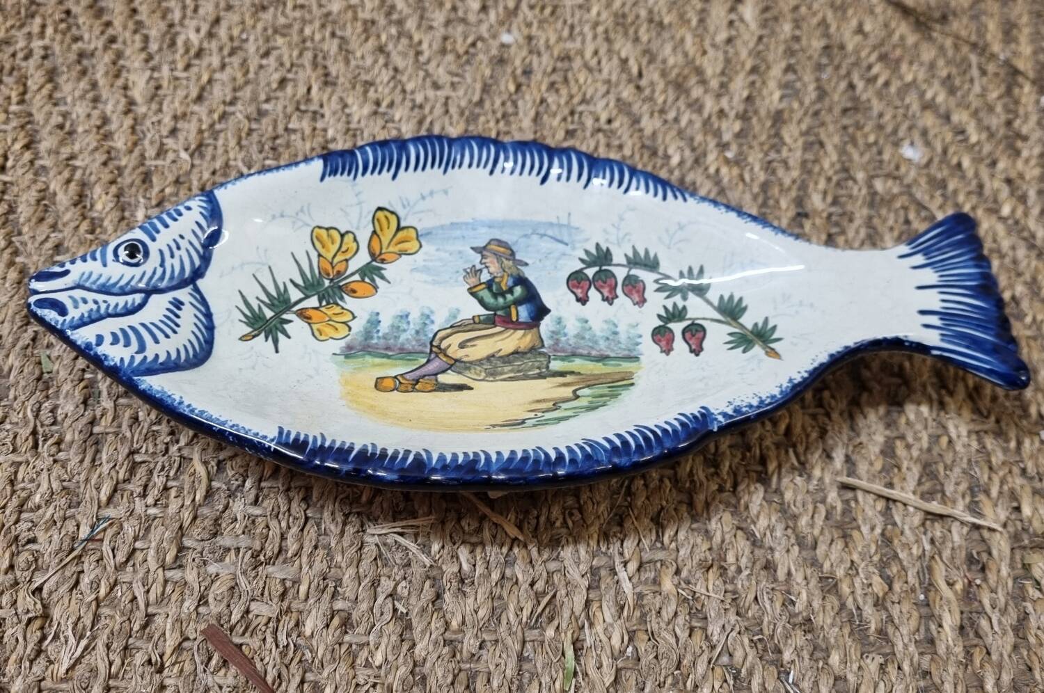 Henriot Quimper Butter Dish, 1930