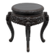 Chinese Qing Dynasty Carved Dragon Table, Ebonized Hardwood