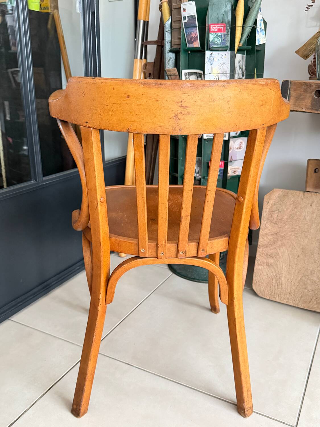 Fauteuil de bureau Baumann bois courbé 1950
