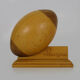 Ballon de rugby publicitaire taille réelle en bois, Simpa, années 80 90