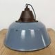 Industrial Grey Enamel and Cast Iron Pendant Light, 1960s