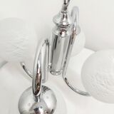 Metal and glass pendant lamp, Italy, 1970s