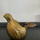 Cendrier en bronze Valenti caille ou perdrix vintage