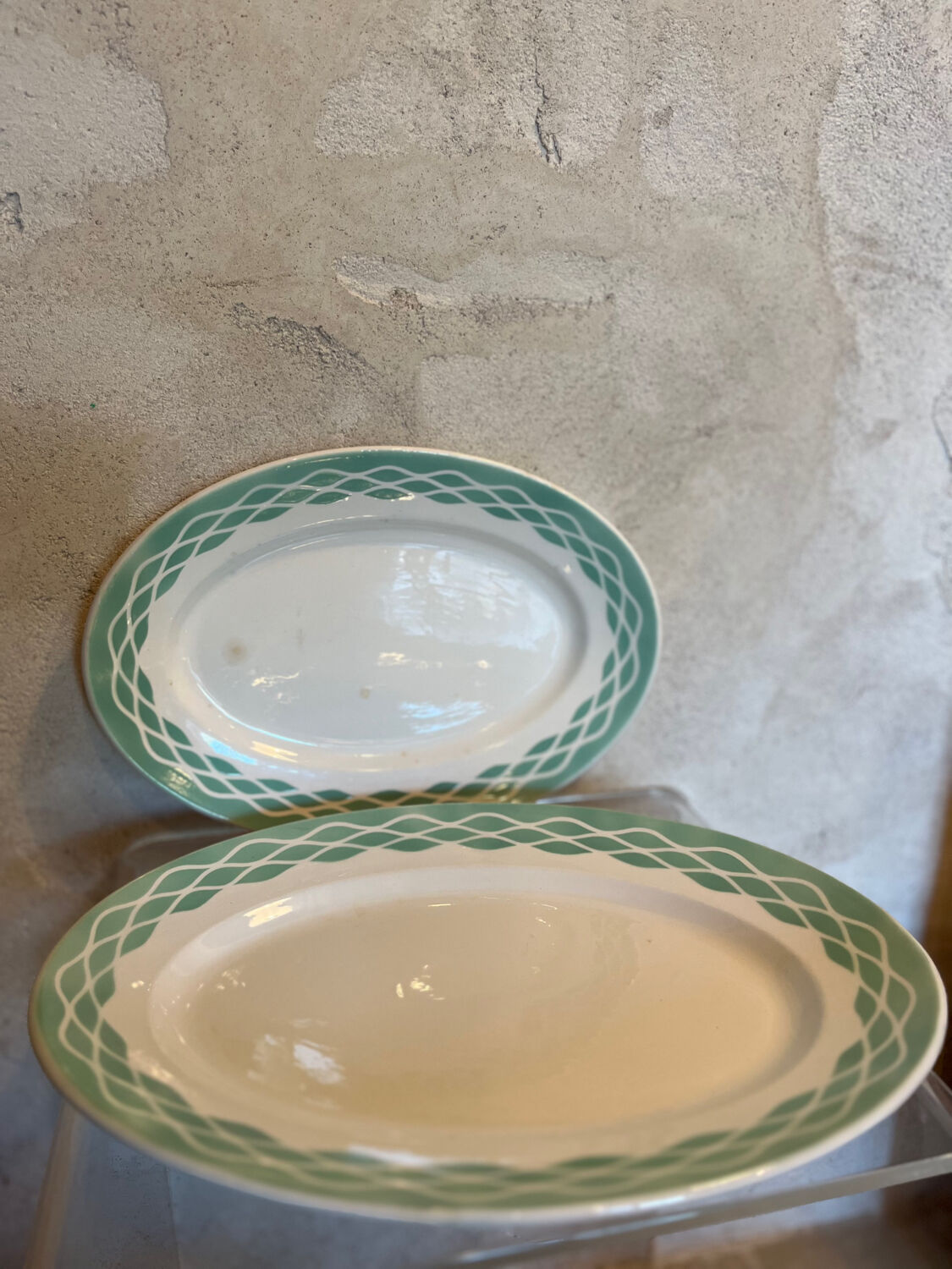 Lot de 2 plats de services Digoin Sarreguemines 1970