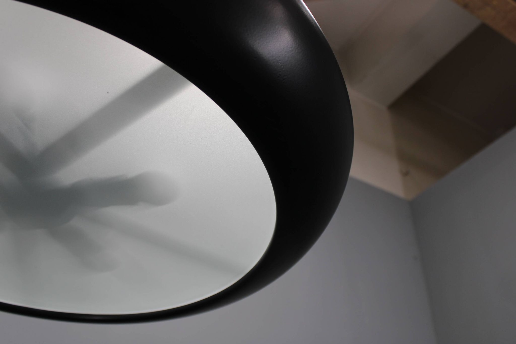 Bauhaus "UFO" pendant light by Josef Hurka for Napako, Czechoslovakia, 1940s