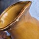 Vintage ochre yellow earthenware jug – Saint-Clément no. 7518 – Vase carafe
