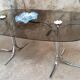 Table ovale en verre vintage