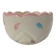 Vintage Fluted Ceramic Cache-Pot – Pastel Feather & Collar Decor