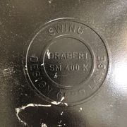 Old chair design drabert sm400k metal + plastic shell black vintage
