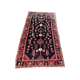 Persian wool gallery with red geometric decoration on blue background 132x254cm