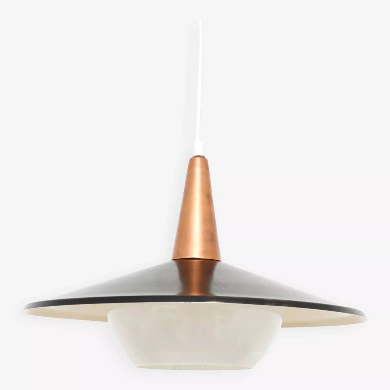 Lampe vintage en verre, Danemark années 1960