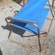 Paire de fauteuils chaises lafuma chantazur toile bleu