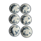 6 Longwy dark blue hollow plates