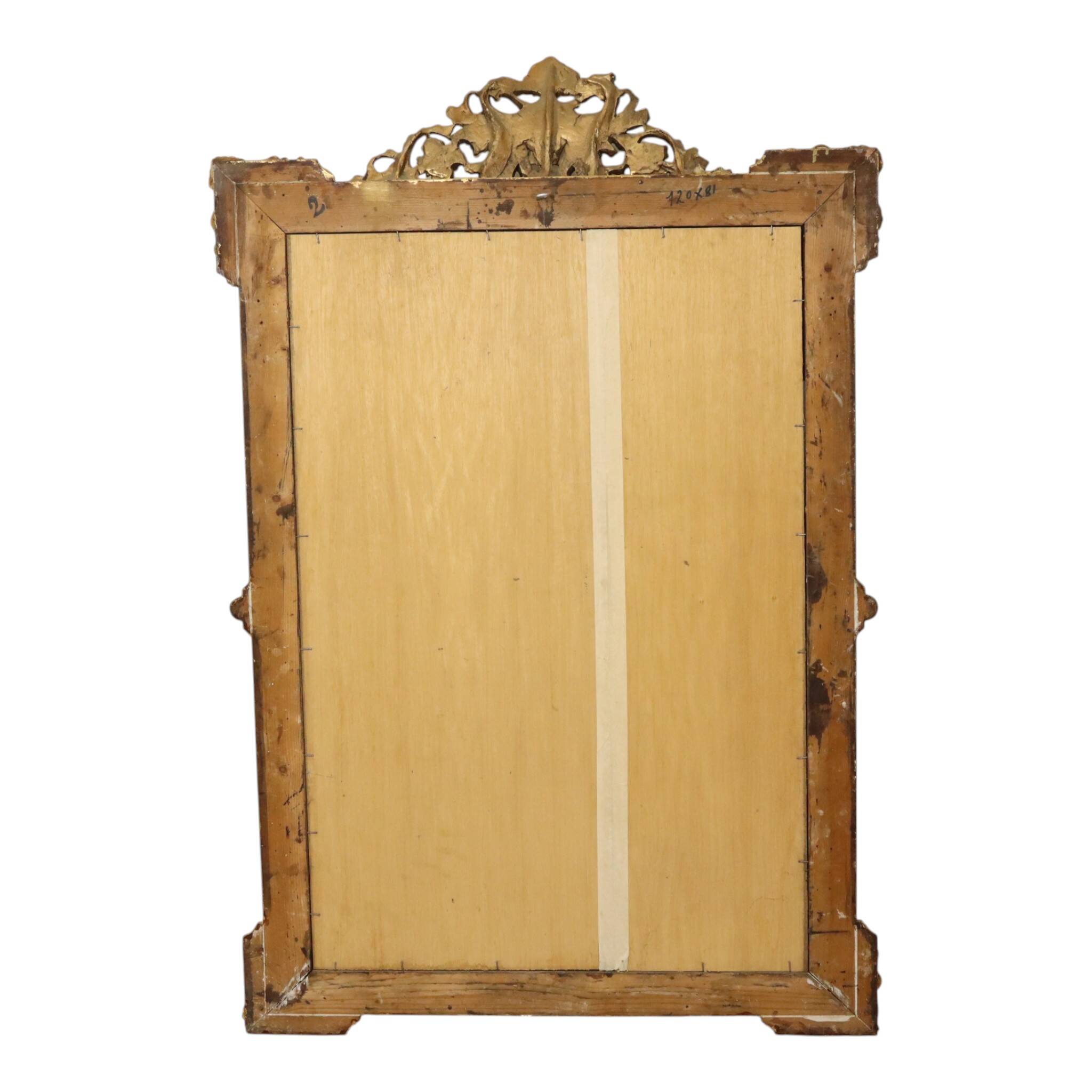 Miroir biseauté doré français antique XL