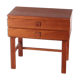 Vintage teak chest of drawers with leather handles by fröseke nybrofabrik, 1970s