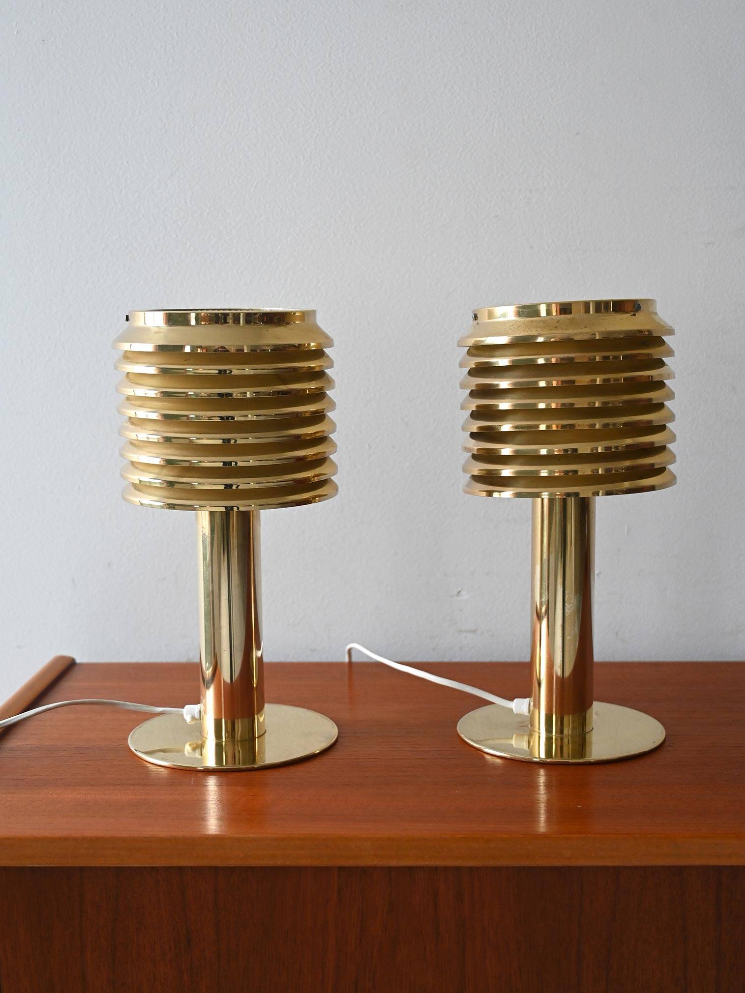 Pair of model B142 brass table lamps by Hans-Agne Jakobsson