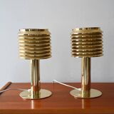 Pair of model B142 brass table lamps by Hans-Agne Jakobsson