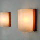 Pair of Mediterranean wall lamps, pine and methacrylate, 1980, Spain