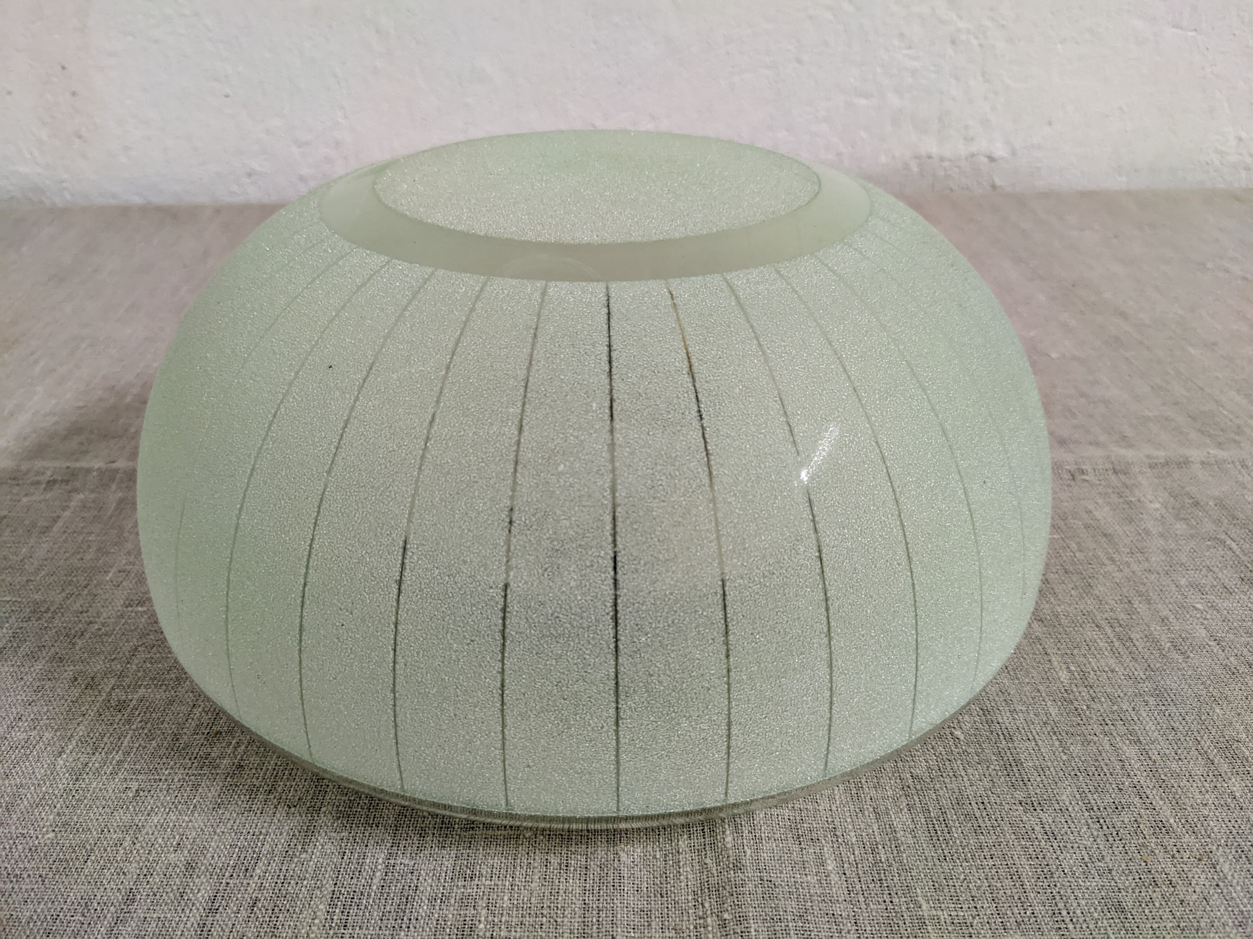 Vintage glass ceiling lamp from the 50s/60s