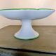 Mimosa decorated earthenware compote KG Lunéville