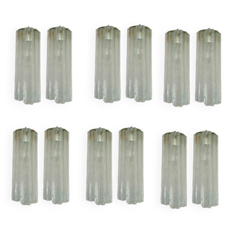 Large Murano Glass Tronchi Sconces Set of 6