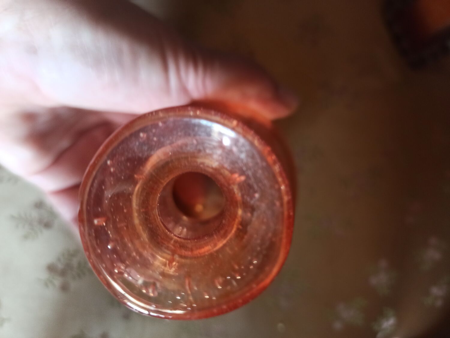 Mouth-blown glass soliflore vase