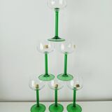 Set of 6 Luminarc white wine glasses