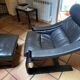 Pair of armchairs and their ottomans by ake fribytter for nelo sweden 1970