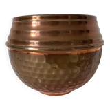 Cache pot en cuivre martelé Villedieu