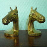 2 Horse-shaped bookends  in brass