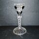Diamant candlestick candle holder in molded pressed glass by Portieux Vallerysthal