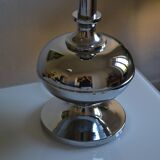 Large chrome metal lamp base 1970s vintage 70's space age