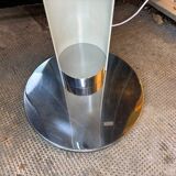 Vintage design floor lamp in chrome and white metal 70'