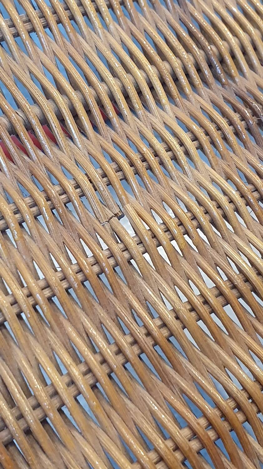 Chaise cantilever rotin métal